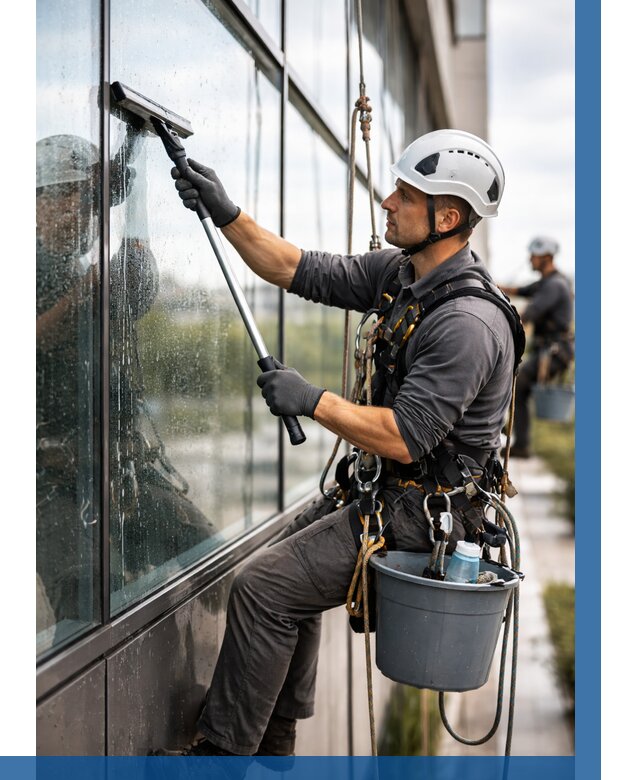 Мойка стеклянных фасадов в Мценске от 203 р. | ВЫСОТНИК-Мцн