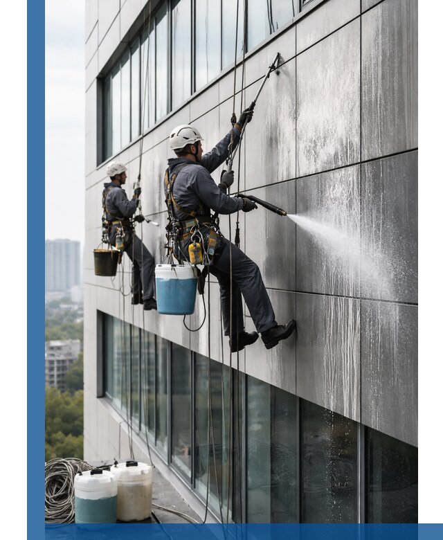 Профессиональная мойка вентилируемых фасадов в Мценске