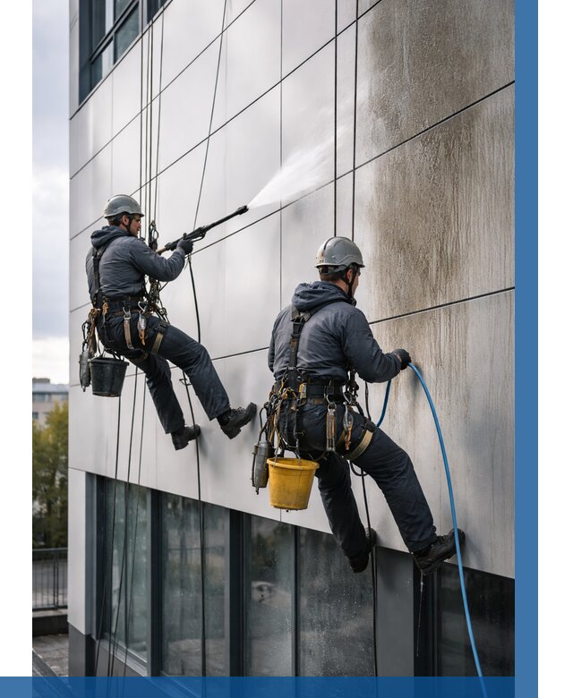 Мойка фасада из композита в Мценске по цене от 304 р. | ВЫСОТНИК-Мцн