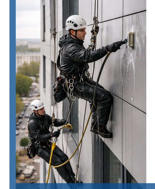 Профессиональная мойка фасада из композита в Мценске