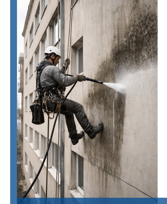 Профессиональная очистка фасадов от плесени в Мценске