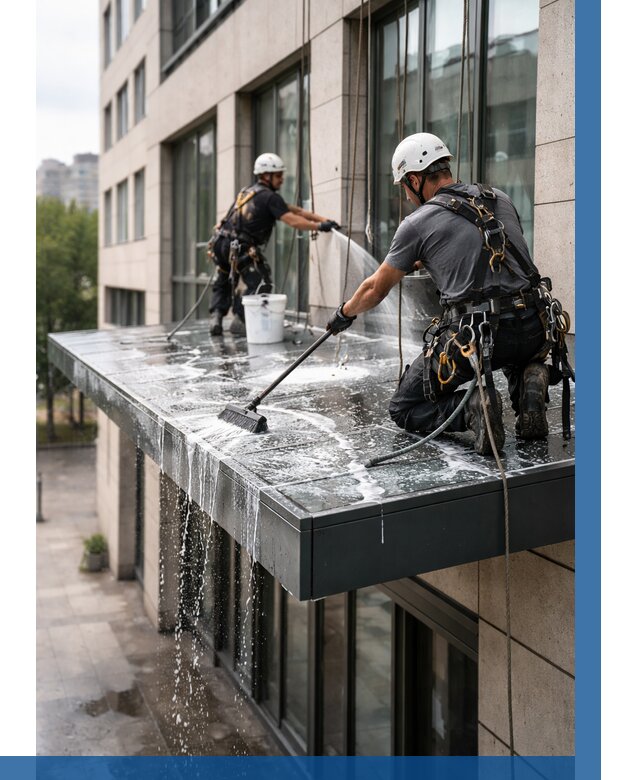 Мойка козырьков и навесов в Мценске от 3544 р. | ВЫСОТНИК-Мцн