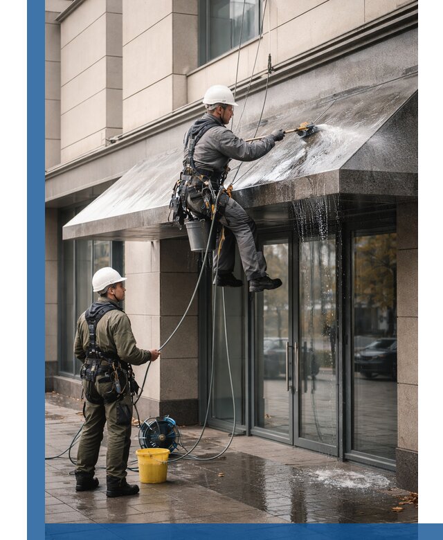 Профессиональная мойка козырьков и навесов в Мценске