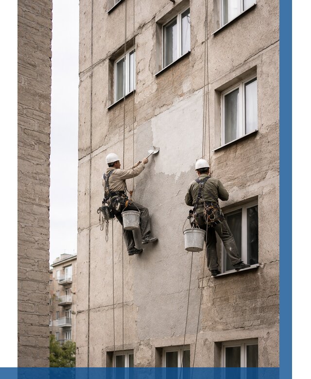 Косметический ремонт фасада в Мценске от 1114 р. | ВЫСОТНИК-Мцн