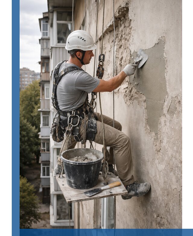 Восстановление фасадной штукатурки в Мценске с гарантией качества