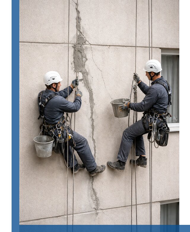 Заделка трещин на фасаде в Мценске с гарантийным ремонтом