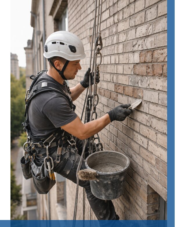 Ремонт кирпичной кладки фасада в Мценске от 1823 р. | ВЫСОТНИК-Мцн