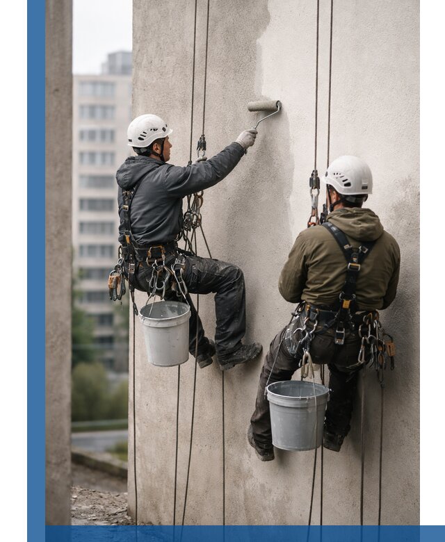 Покраска фасадов высотными альпинистами в Мценске с гарантией