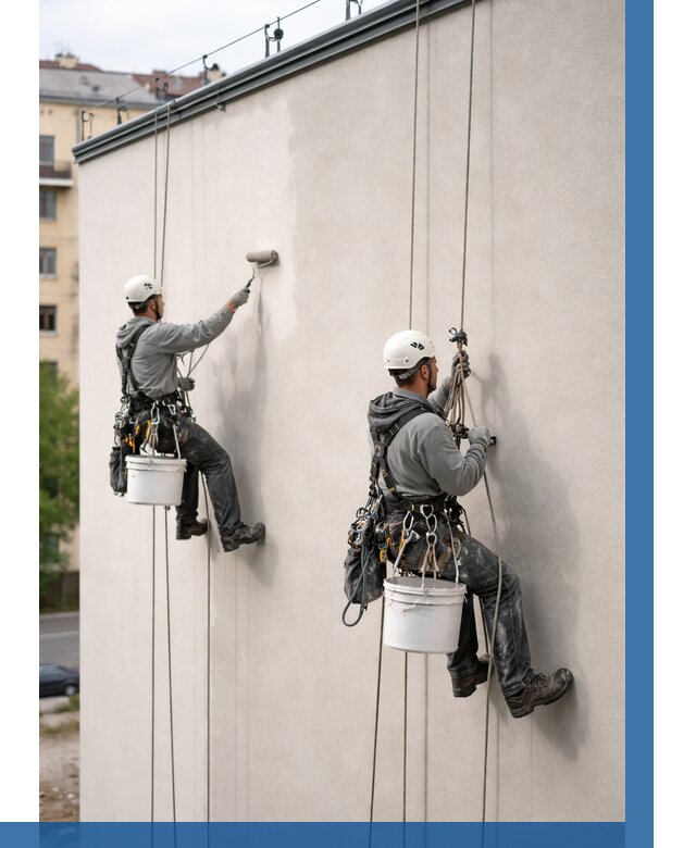 Покраска оштукатуренного фасада в Мценске от 324 р. | ВЫСОТНИК-Мцн