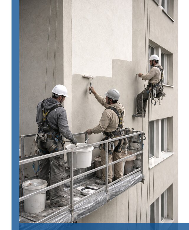 Покраска оштукатуренного фасада в Мценске под ключ с гарантией