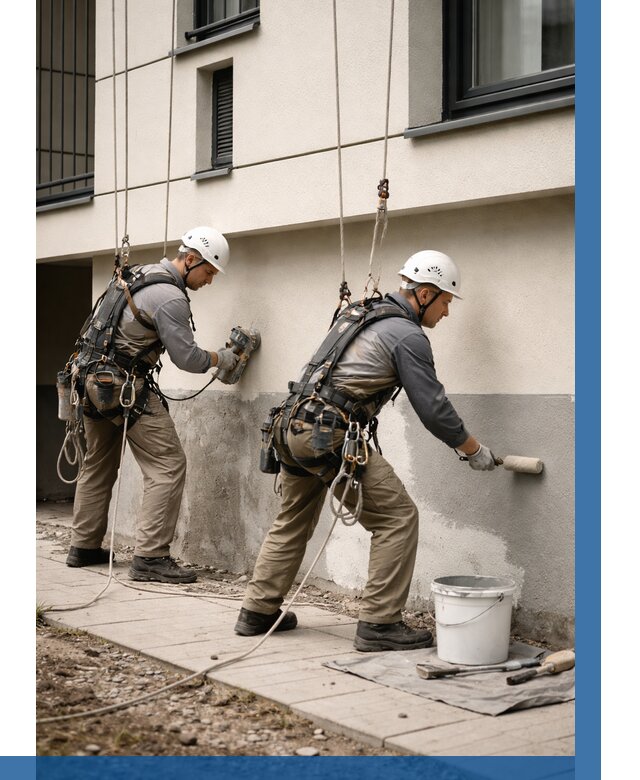 Окраска цоколя здания в Мценске от 456 р. под ключ | ВЫСОТНИК-Мцн