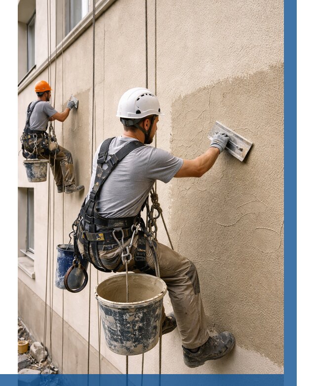 Декоративная штукатурка фасада в Мценске от 1215 р. | ВЫСОТНИК-Мцн