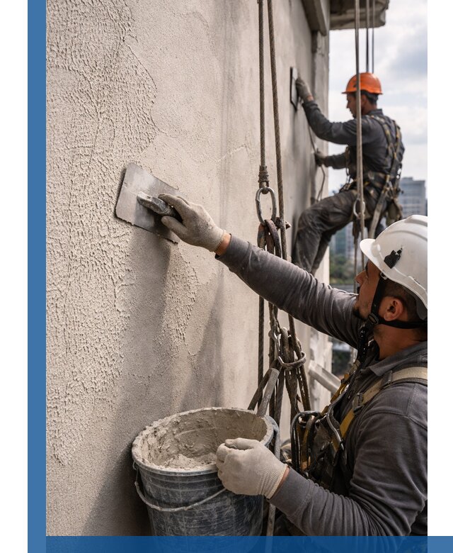 Декоративная штукатурка фасада с утеплением и защитой в Мценске