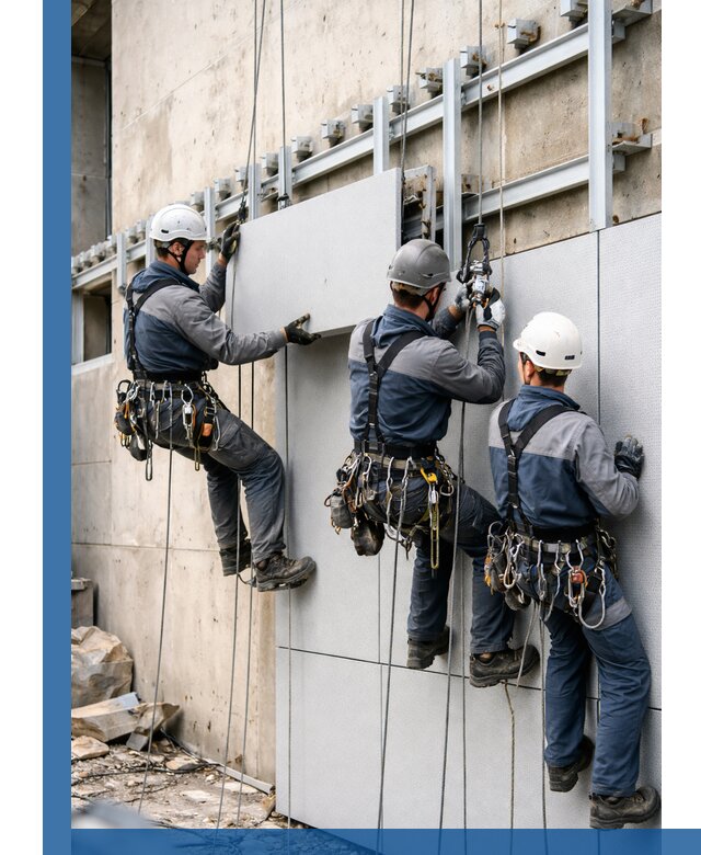 Монтаж вентилируемого фасада в Мценске под ключ с гарантией качества