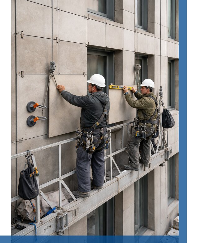 Монтаж керамогранита на фасад в Мценске от 2532 р. | ВЫСОТНИК-Мцн