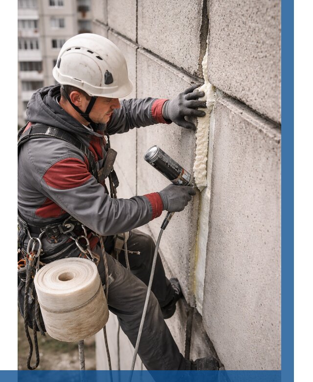 Утепление межпанельных швов в Мценске от 709 р. | ВЫСОТНИК-Мцн