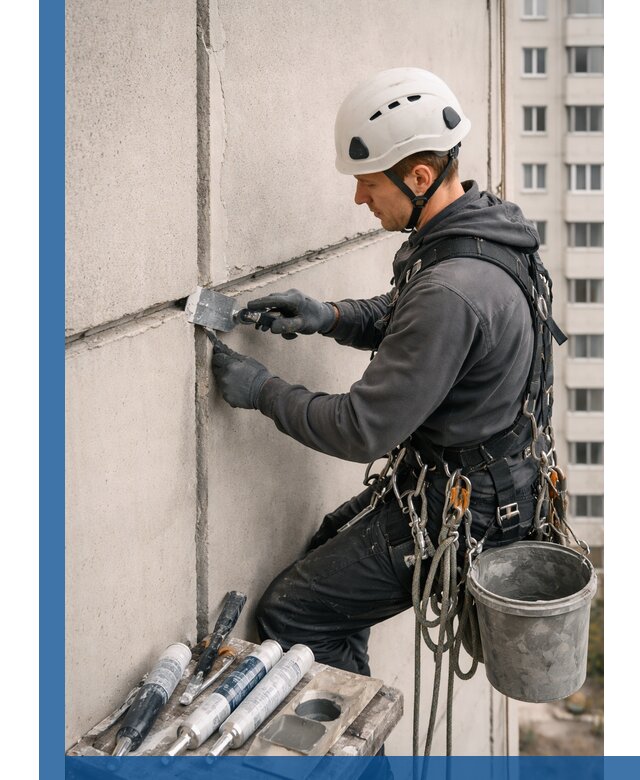 Ремонт межпанельных швов в Мценске герметизация и восстановление