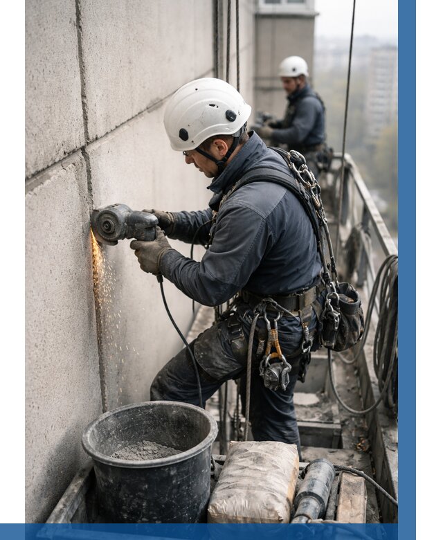 Штробление межпанельных швов в Мценске от 1215 р. | ВЫСОТНИК-Мцн