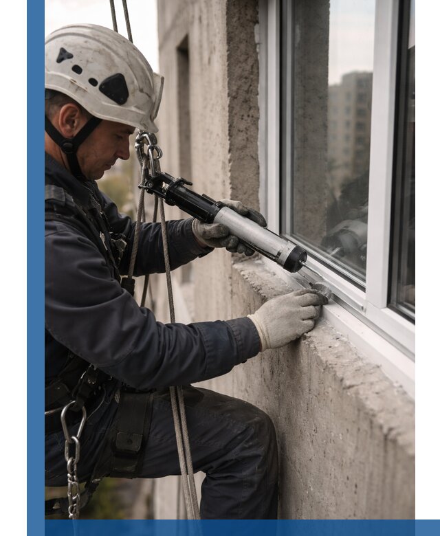 Герметизация оконных швов снаружи в Мценске профессионально