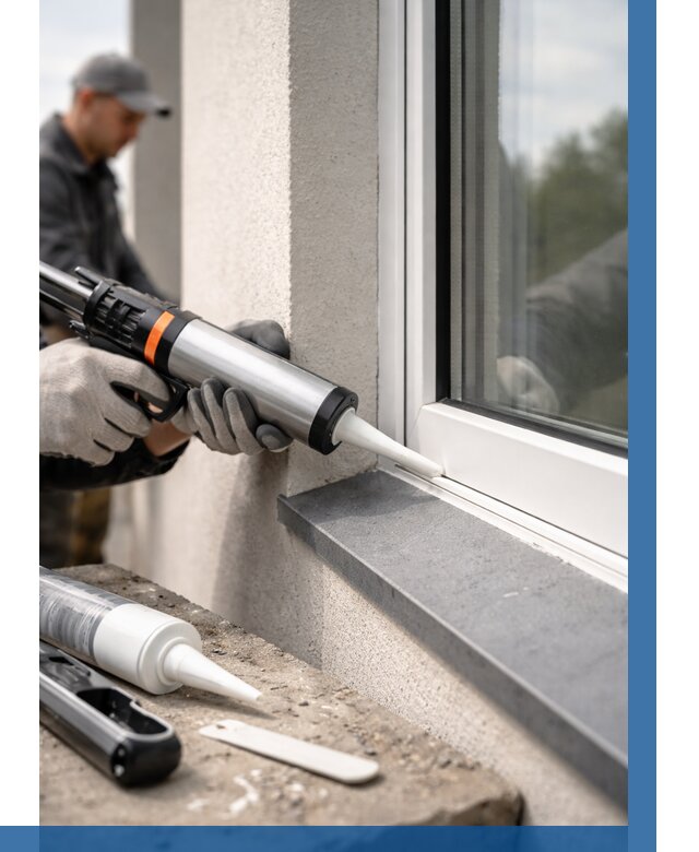 Герметизация монтажных швов окон в Мценске от 658 р. | ВЫСОТНИК-Мцн
