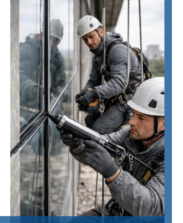 Герметизация витражных швов в Мценске от 658 р. | ВЫСОТНИК-Мцн