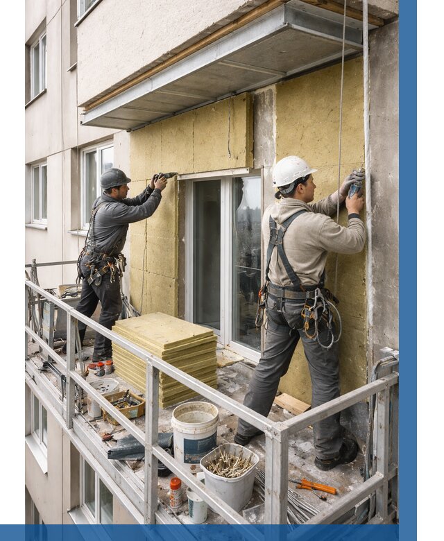 Утепление балкона снаружи в Мценске от 1620 р. под ключ ВЫСОТНИК-Мцн