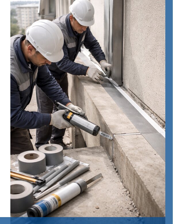 Герметизация примыкания балкона в Мценске от 4557 р. | ВЫСОТНИК-Мцн