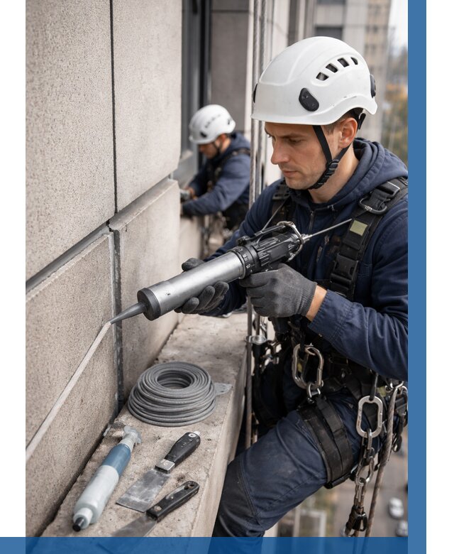 Герметизация деформационных швов фасада в Мценске от 709 | ВЫСОТНИК-Мцн