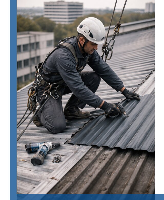 Ремонт профнастила на кровле в Мценске, работы под ключ