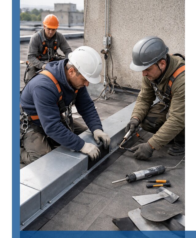 Ремонт кровельных примыканий в Мценске профессионально