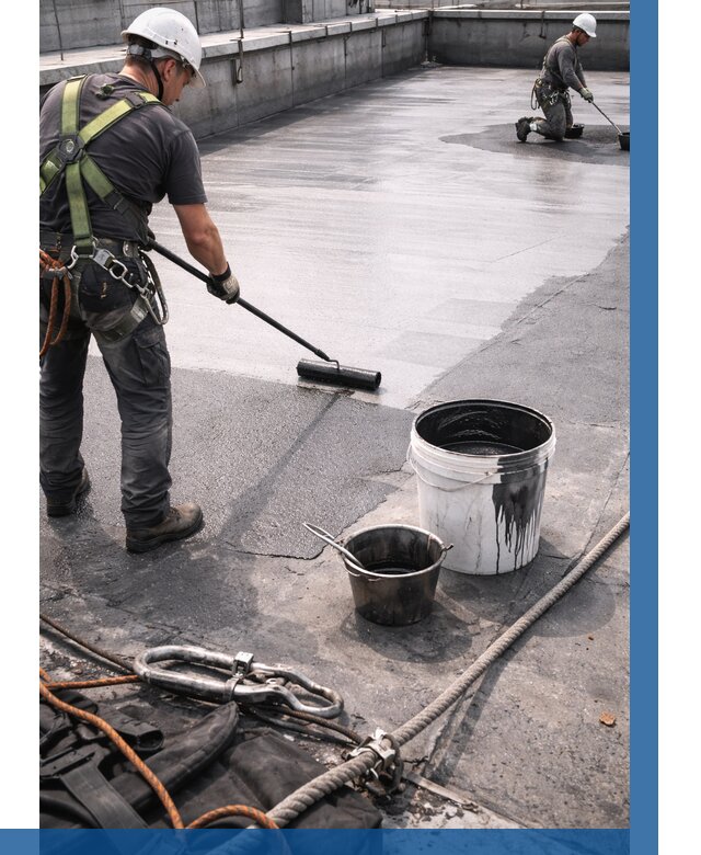 Гидроизоляция кровли жидкой резиной в Мценске от 506 р. | ВЫСОТНИК-Мцн