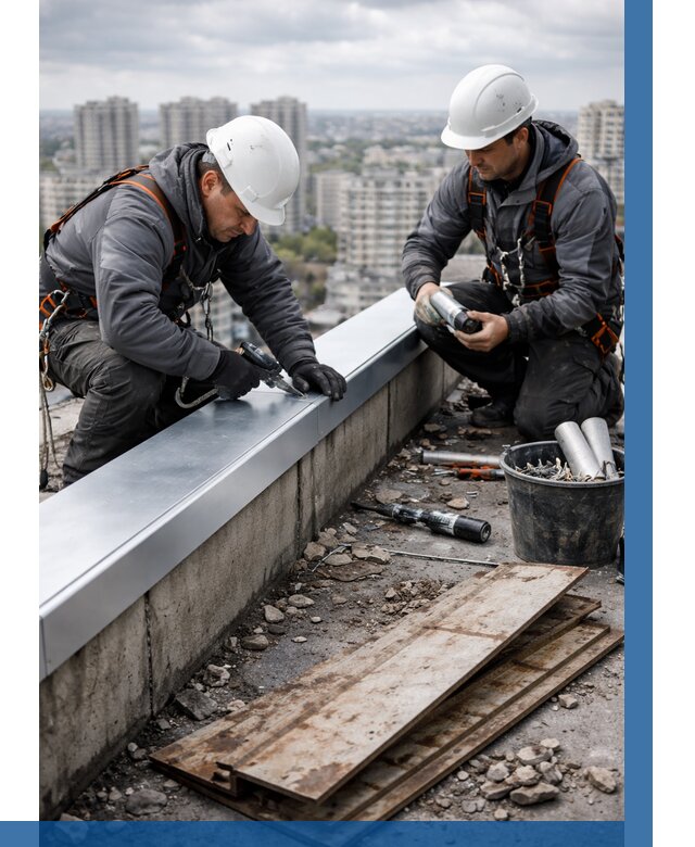 Замена парапетных крышек под ключ в Мценске от 1215 р. | ВЫСОТНИК-Мцн