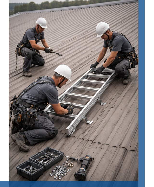 Монтаж кровельной лестницы в Мценске от 4557 р. | ВЫСОТНИК-Мцн