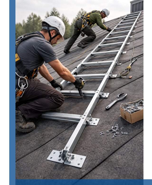 Профессиональный монтаж кровельной лестницы в Мценске под ключ