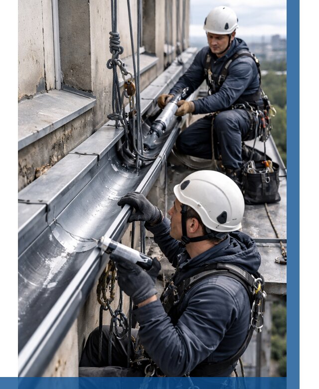 Ремонт водосточных желобов в Мценске от 6583 р. | ВЫСОТНИК-Мцн