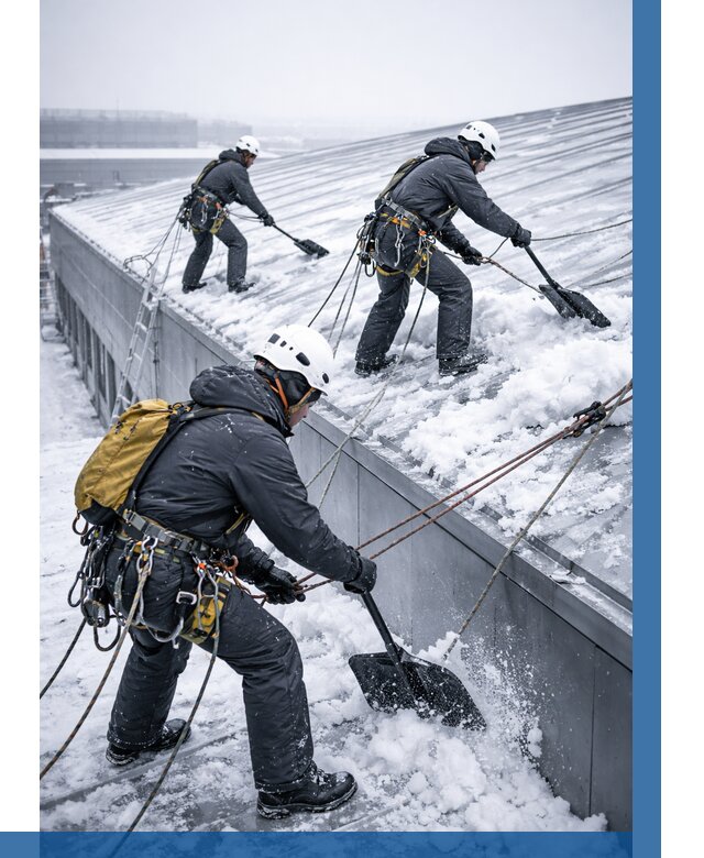 Очистка навесов от снега в Мценске от 4557 р. | ВЫСОТНИК-Мцн