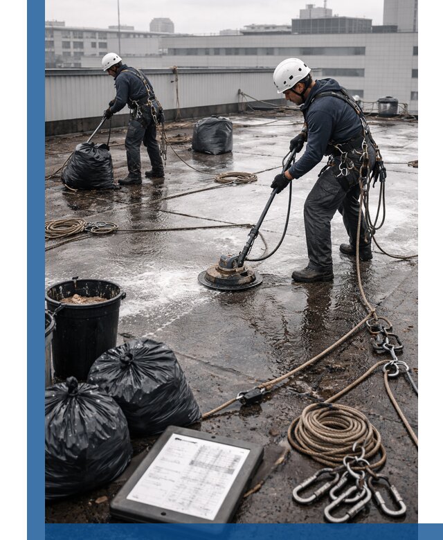 Плановая очистка кровли по графику в Мценске для безопасности