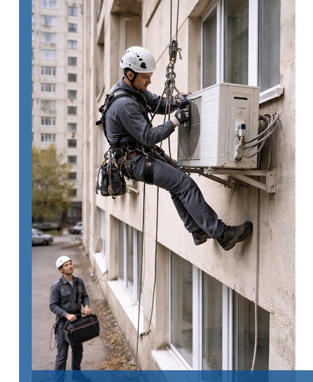 Демонтаж внешнего блока кондиционера в Мценске профессионально