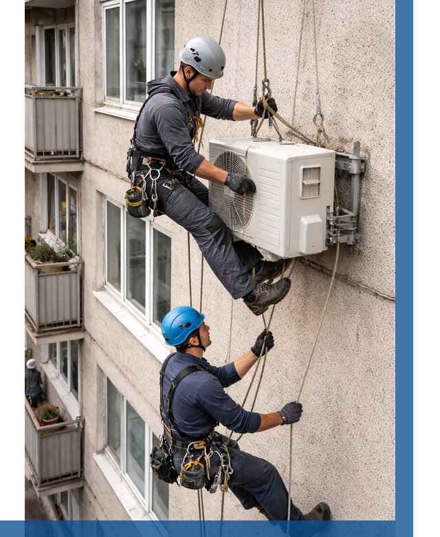 Перенос внешнего блока кондиционера в Мценске от 9114 р.| ВЫСОТНИК-Мцн