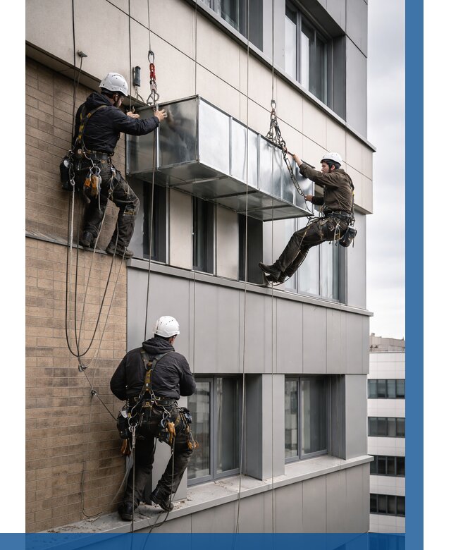 Монтаж воздуховодов на фасаде в Мценске от 1519 р. | ВЫСОТНИК-Мцн