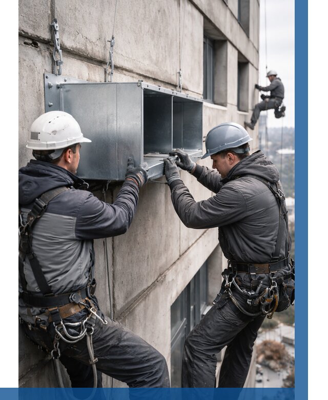 Монтаж вентиляционных коробов в Мценске от 3038 р. | ВЫСОТНИК-Мцн