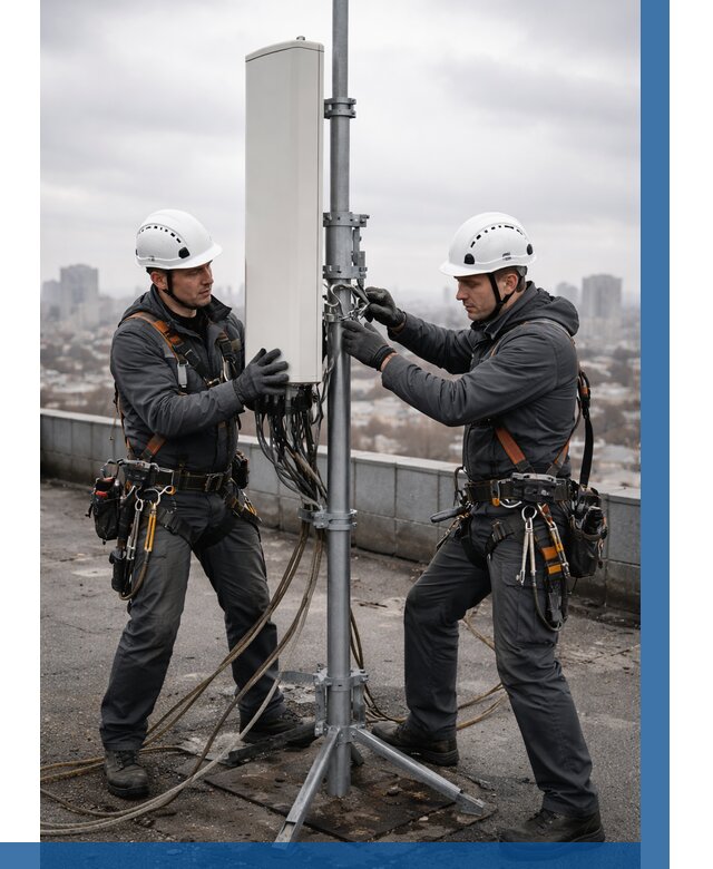 Монтаж антенн связи на крыше в Мценске от 8608 р. | ВЫСОТНИК-Мцн