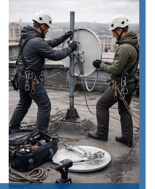 Демонтаж антенн на крыше в Мценске от 4557 р. | ВЫСОТНИК-Мцн