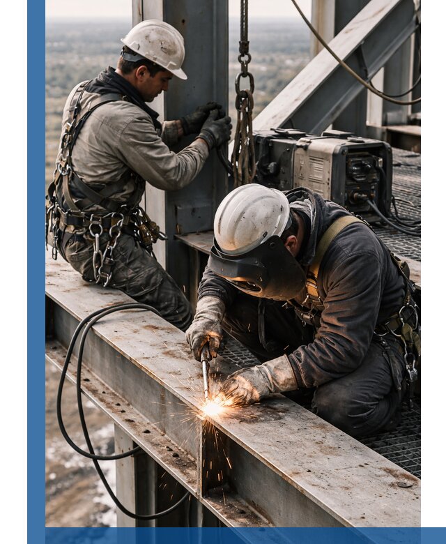 Высотные сварочные работы в Мценске для промышленных объектов