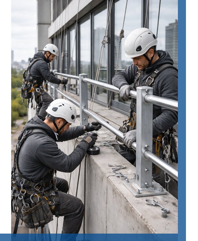 Монтаж ограждений на высоте в Мценске, от 1215 р. | ВЫСОТНИК-Мцн
