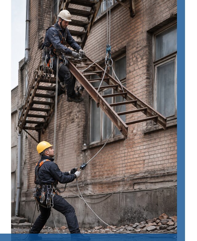 Демонтаж пожарной лестницы в Мценске от 12152 р. | ВЫСОТНИК-Мцн