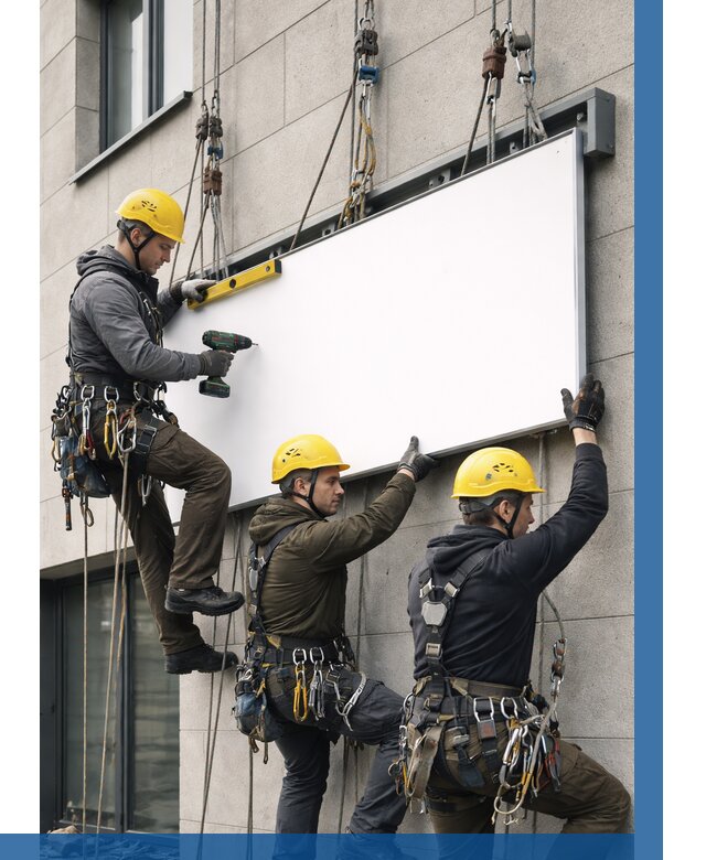 Монтаж рекламной вывески в Мценске от 8102 р. | ВЫСОТНИК-Мцн