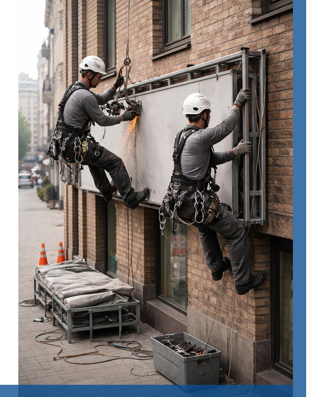 Демонтаж рекламной вывески в Мценске от 6583 р. | ВЫСОТНИК-Мцн