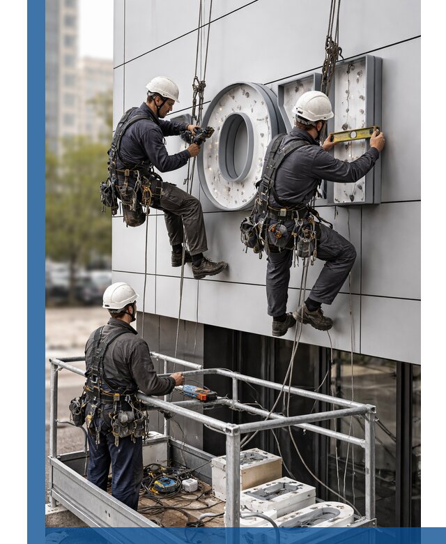 Профессиональный монтаж световых букв в Мценске под ключ