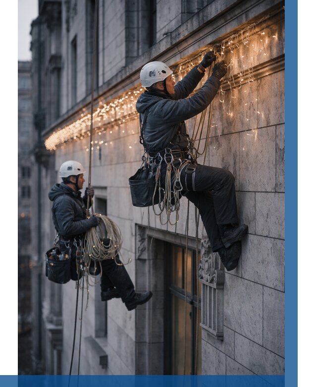 Монтаж новогодней иллюминации в Мценске от 8608 р. | ВЫСОТНИК-Мцн